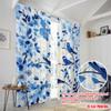 2pcs,2D plane printing Light Filtering Curtains Bluebird Blossoms 100% Polyester (without rod) Festive for Bedroom Living Room