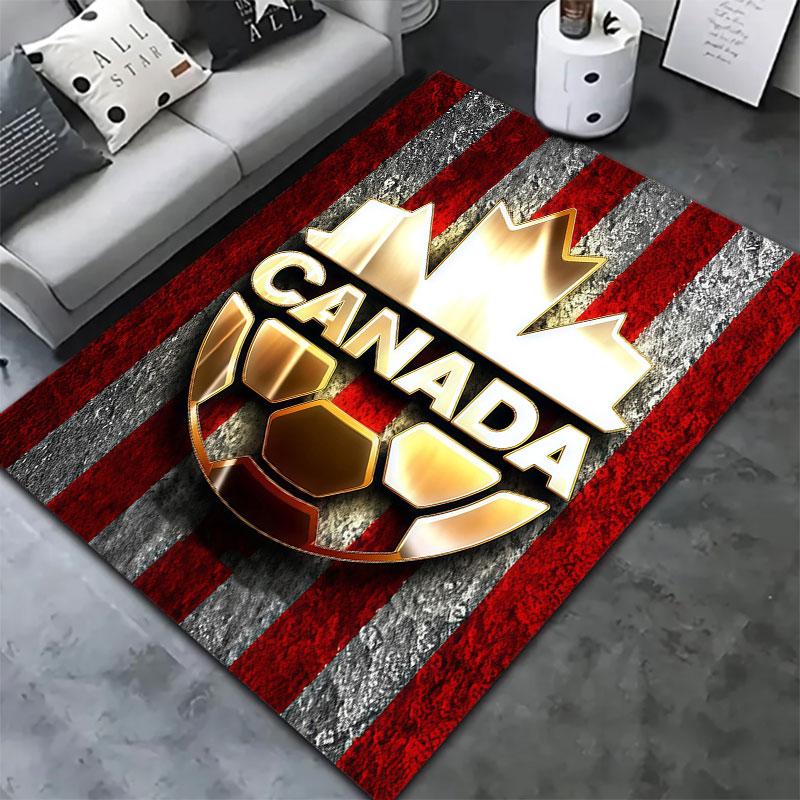 Canada Men's National Soccer Team Carpet Rug for Living Room Bedroom Home Sofa Decoration,Kids play Non-slip Floor Mat