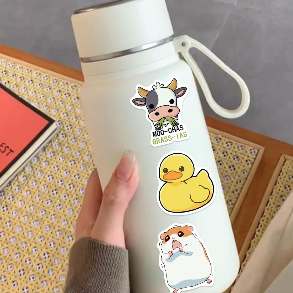 50PCS Adult Fun Stickers Painted Graffiti Text Animal Logo Cup Laptop Cell Phone Luggage Decoration Waterproof Stickers