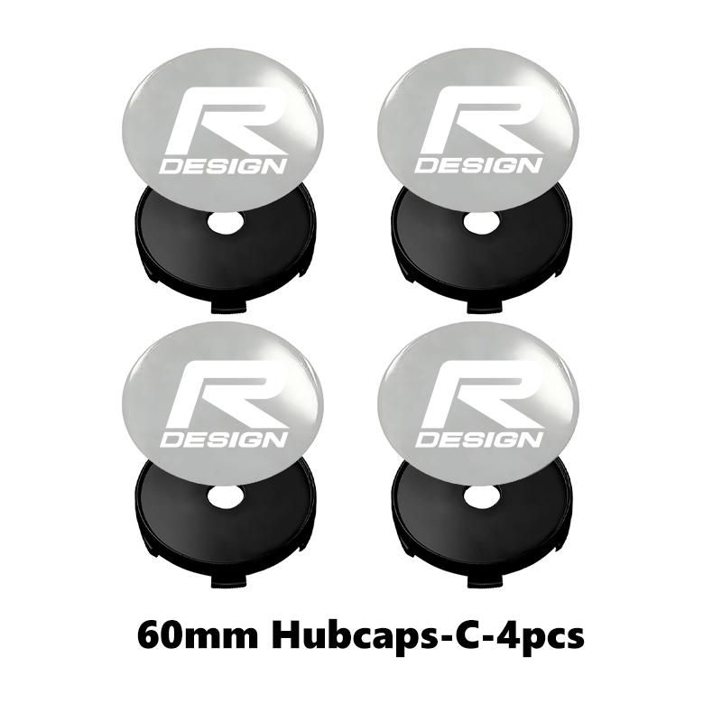 Jhmcr2 For Volvo 4pcs Car Wheel Hub Center Cap Universal Anti-Dust Protective Cover AWD V50 S60 XC60 S40 XC40 XC90 V60 S80 S90 V90 C30