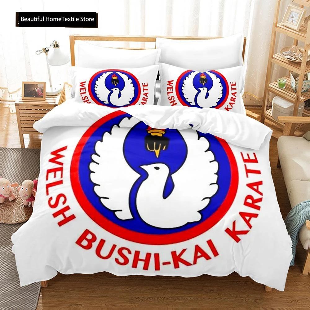 3D-trykt Kyokushin Karate Sengetøyssett Gutter Jenter Twin Queen Size Dynetrekk Putetrekk Seng Barn Voksen Hjemmetekstil