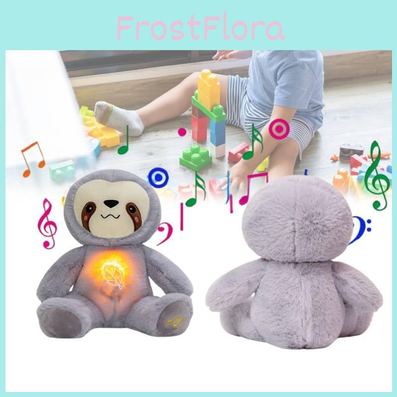 Artificial Cute Breathing Sloth Plush Toy Glow With Music Koala Gift Children