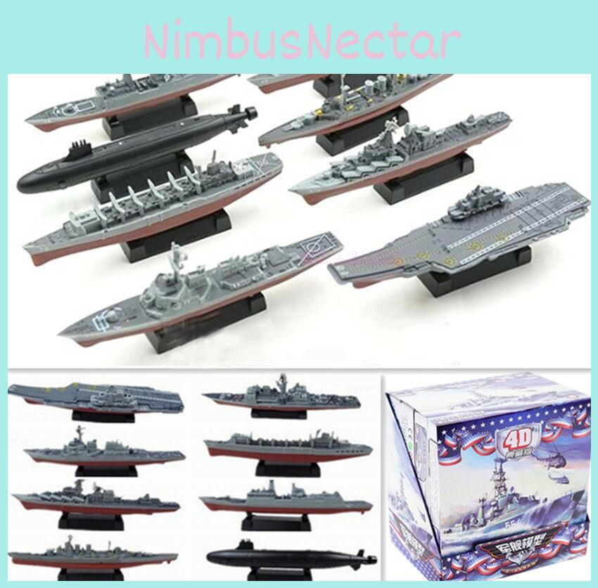 Engaging 4d Assembled Battleship Warship Model Craft For Young Military Enthusiasts