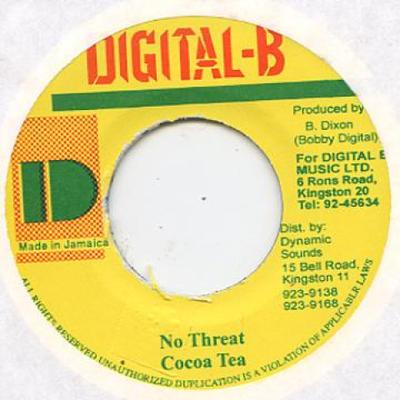 7-inch Plaat COCOA TEA - No Threat Digital B 1994 Jamaica Reggae, Ska & Dub