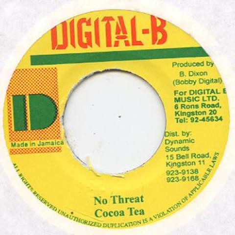 

7inch Record COCOA TEA - No Threat Digital B 1994 Jamaica Reggae, Ska & Dub