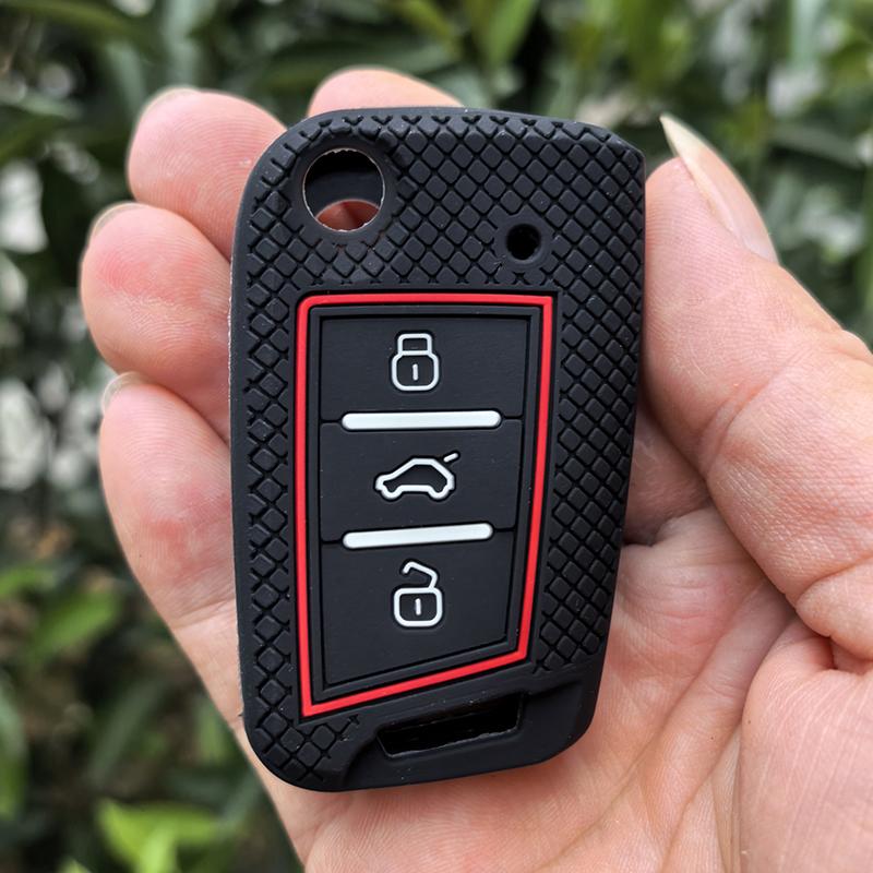 

Key Case Cover For Vw Golf 7 Gti Polo T-Cross T-Roc Touran Tiguan Skoda Octavia Rapid Kodiaq Fabia Seat Ibiza Leon Ateca Arona
