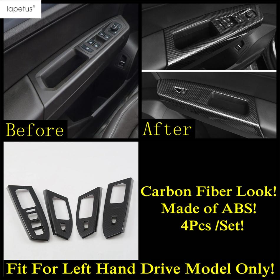 Gear Shifter Head AC Air Window Lift Read Light Cover Trim For VW Volkswagen Atlas / Teramont 2017- Carbon Fiber Accessories