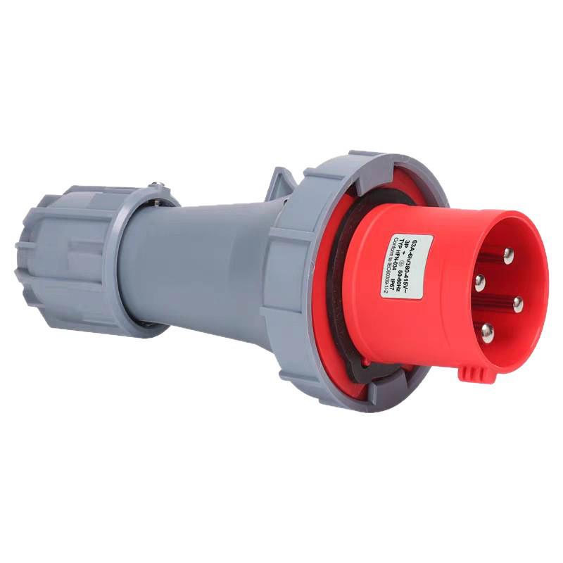 63A/125A Waterproof Aviation Plug Socket: 3-Pin, 4-Wire, 5-Hole, 3-Phase Connector