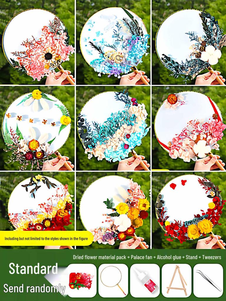 Dried Flower Fan DIY Kit for International Women's Day - Team Building & Handmade Gift