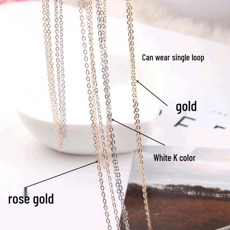 Korean DIY Jewelry Accessories: Copper Chain Tassel Earrings & Thin Chains