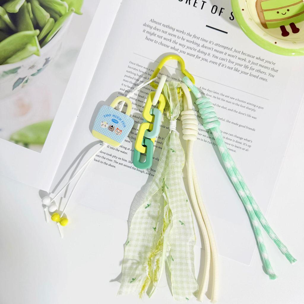 Miu Series Green Pendant Toy: DIY Cloth Doll Blind Box Accessories