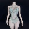 Sequin Hollow Out Tassel Bodysuit Pole Dance Samba Stage Performance