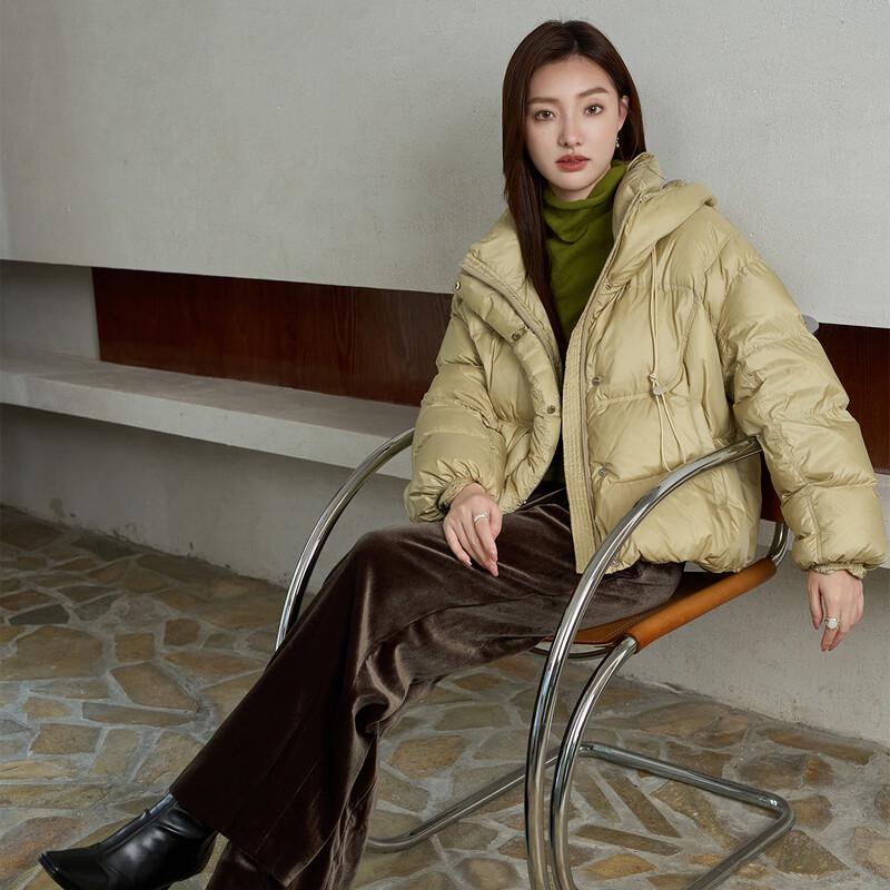 

Iveni WEOA311 Женская повседневная короткая пуховая куртка с капюшоном L