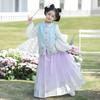 QiBo Spring Blooms Girls' Hanfu Set