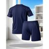 Set Sportivo Estivo da Uomo Traspirante a Manica Corta con Pantaloncini Leggero Comodo Stile Sportivo Prodotto in Cina