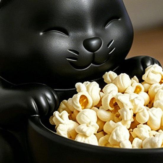 Cat Shape Storage Ornaments Large Capacity Bowl Storage Box 3D Print Molding Desktop Organizer for Snacks Keys Small Items