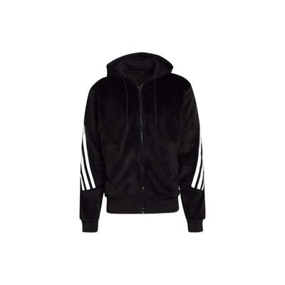 Logo Three Stripes Hooded Drawstring Jacket Men Jacket Black H47896