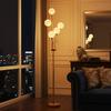 Floor Lamps for Living Room Bedroom with 5 Light, Modern Upright Standing Lamp, 34x25x156cm, Gold Tone