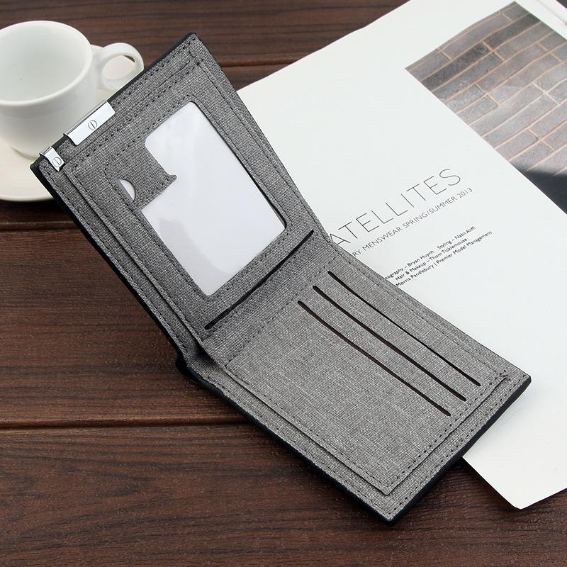 Men's Casual Canvas Money Clip Wallet