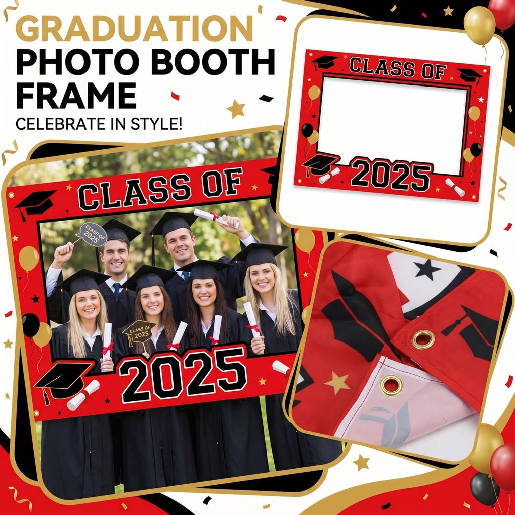 Graduation Hollow Out Large Photo Frame Background Cloth For Photography