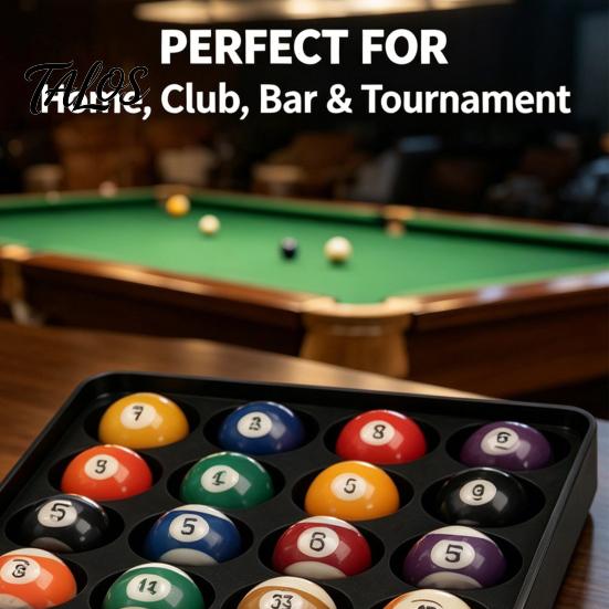 3D Printed Pool Ball Rack 16 Holes Billiard Tray, Billiards Storage Box with Anti-Slip Arc Concave, Protective Organizer Holder Tray for Snooker