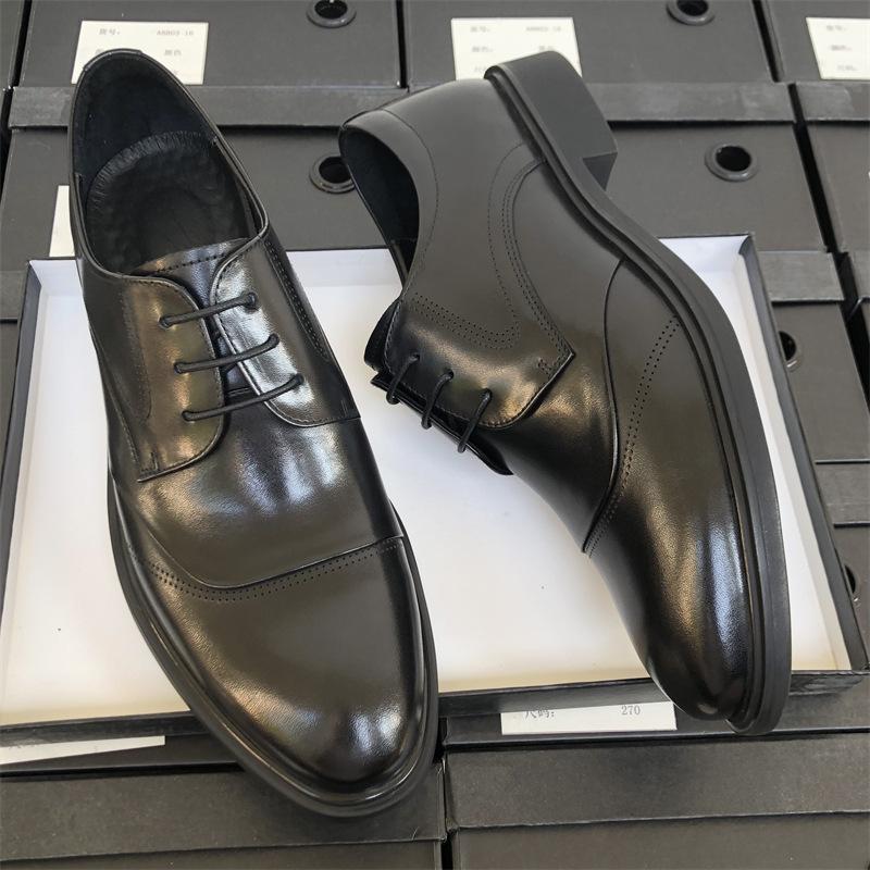 High-End Leather Shoes Men'S Business Dress Leather Breathable Casual Men'S Suit Work Shoes Groom Wedding Shoes Pointed