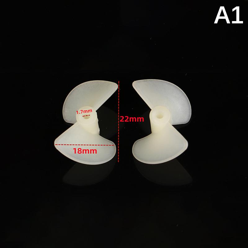 2 Pairs D22Mm/26Mm Cw/Ccw Electric Nylon Prop Screw Diy White Two Leaf Propellers For Rc Boats Models 2Mm Shaft