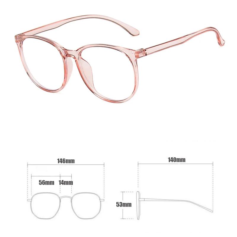 Y2K Eyeglasses Vintage Transparent Computer Glasses Frame Women Men Anti Blue Light Eyewear Blocking Glasses Optical Spectacle