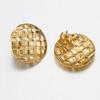 No Fade 10pcs Stainless Steel Porous Ear Studs Flounce Gold Color Earring Studs Base for Jewelry Making DIY Wholesale Supplies