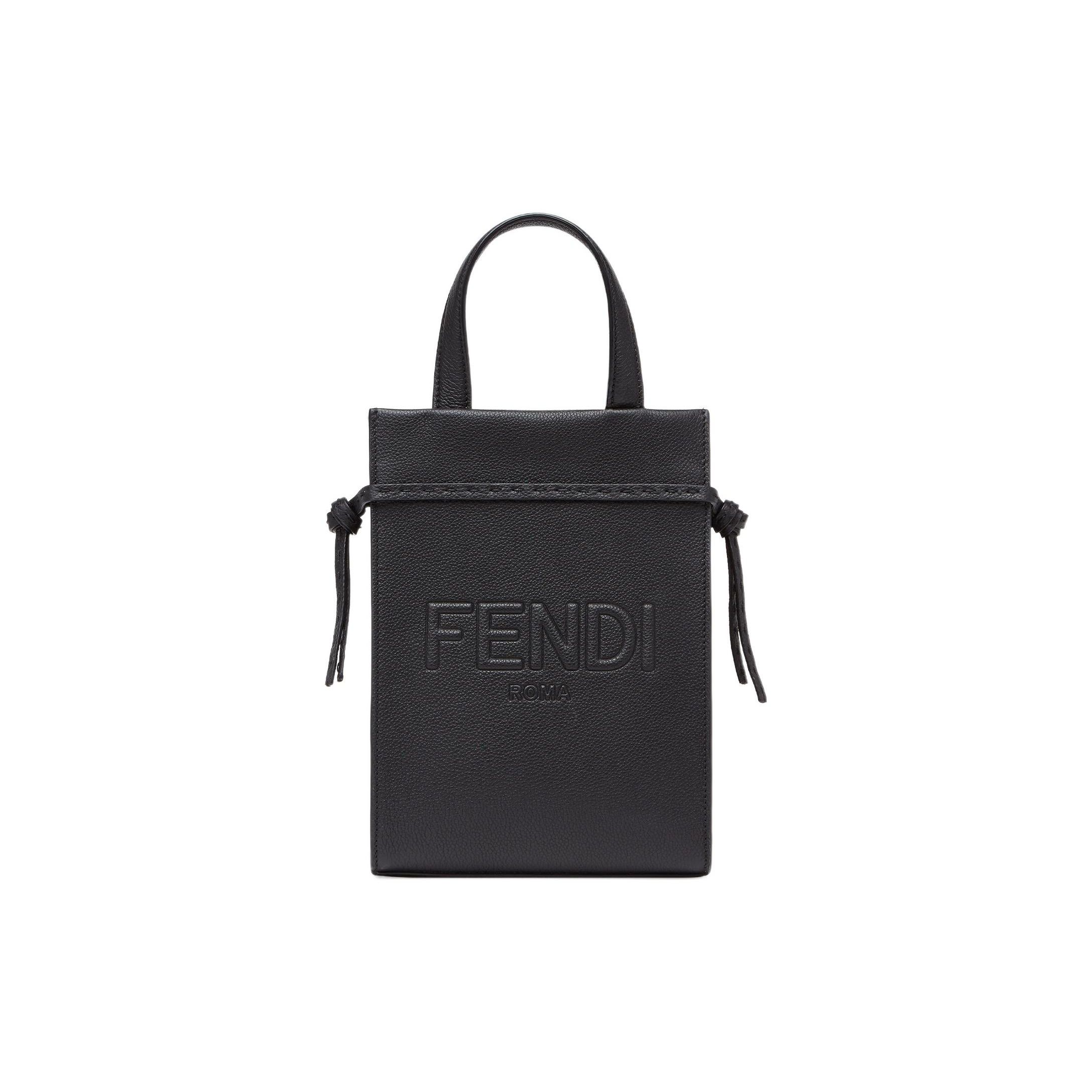 

Fendi Go To Brand Letter Embossed Adjustable Detachable Shoulder Strap Calfskin Mini Crossbody Handbag Men handbag Black 7VA584-AMAC-F0GXN Basic Set (Bag+Dust Bag)