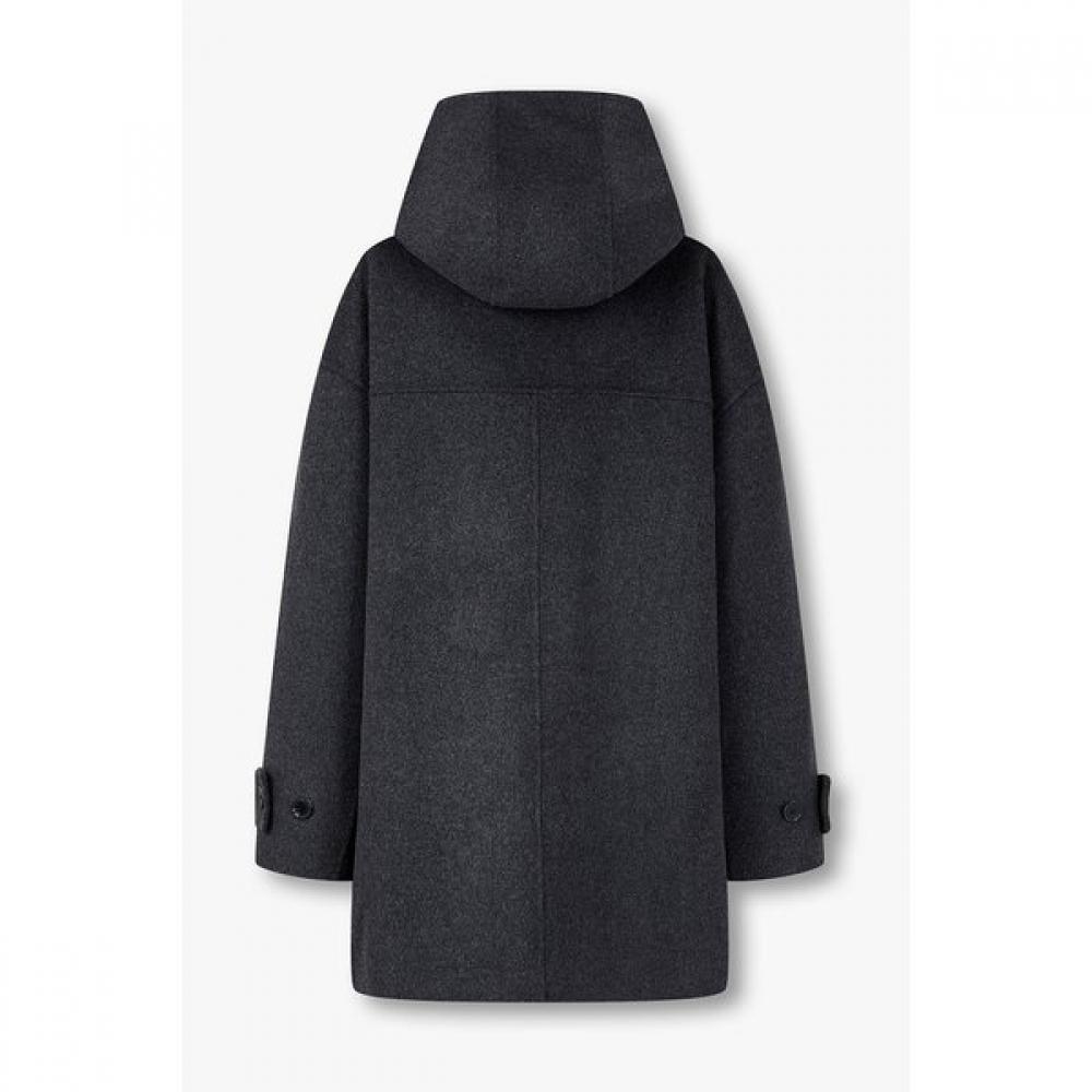 Studio Tomboy Handmade Wool Blend Hoodie Half Coat 9176411981