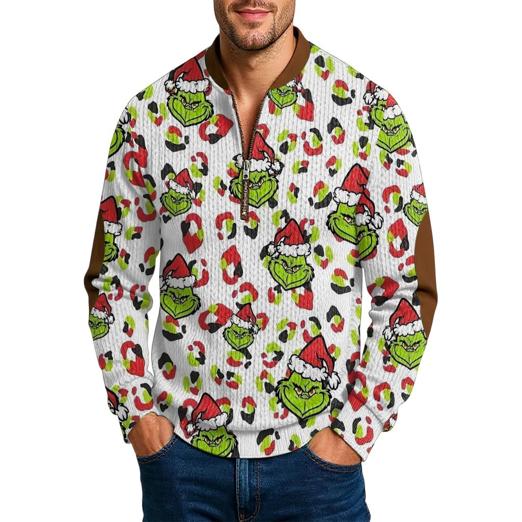 Men'S Outdoor Zipper Long Sleeved Sportswear Casual Sweatshirt