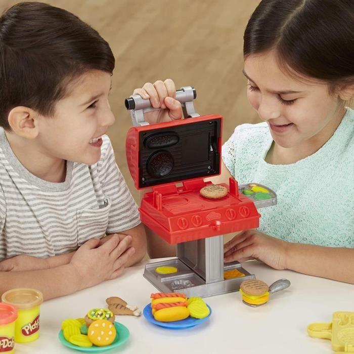 Jeu de pâte à modeler - Play-Doh - Roi du Grill - 6 pots - Tampon d'encre peu salissante - À partir de 3 ans