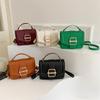 Fashion Faux Leather Flap Crossbody Bag for Women Solid Color Versatile Shoulder Messenger Bag for Outings Travel KTY