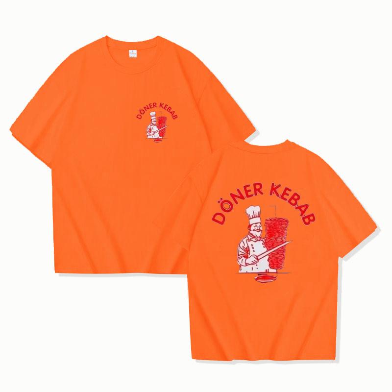 Summer Sporty T-Shirts Doner Kebab Print Pure Female Clothing Short Sleeve Tops Funny Women T Shirt Vintage Unisex Top Tees