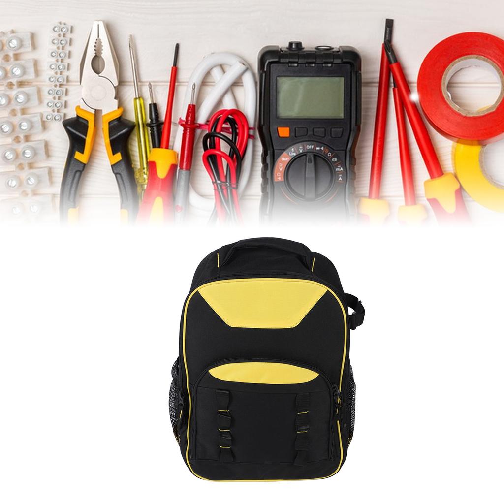 Sac à dos à outils en tissu Oxford, multifonction, étanche, à base moulée, pour électricien