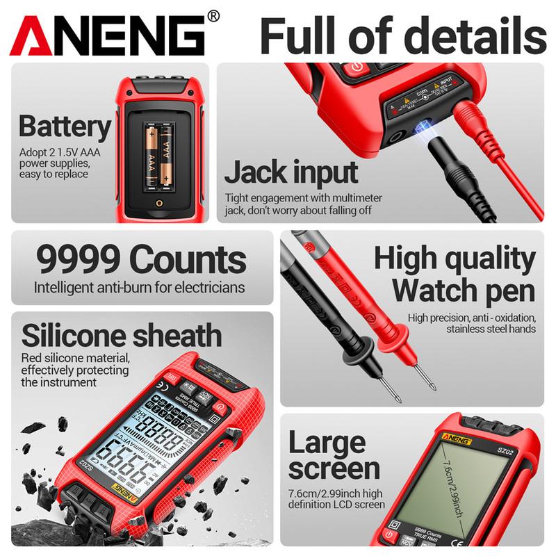 Digital Multimeter Smart ANENG  AC/DCVoltage Capacitance Meter 6000 Counts Auto Electrical Temp Resistance Transistor Test tools