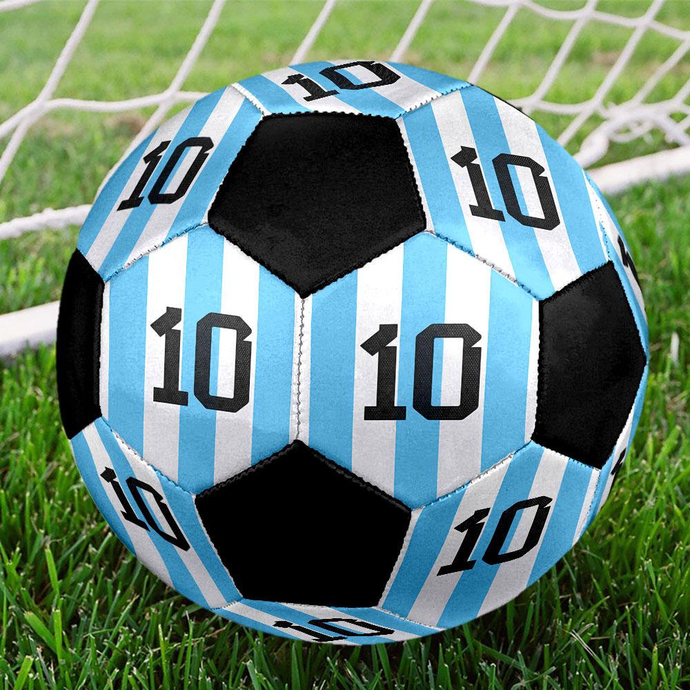 1 pz Pallone da Calcio Lionel Messi Taglia 5 Pallone da Calcetto Indoor Moda Colorato Gioco in Giardino - Ottimo Regalo per Appassionati di Sport HE40
