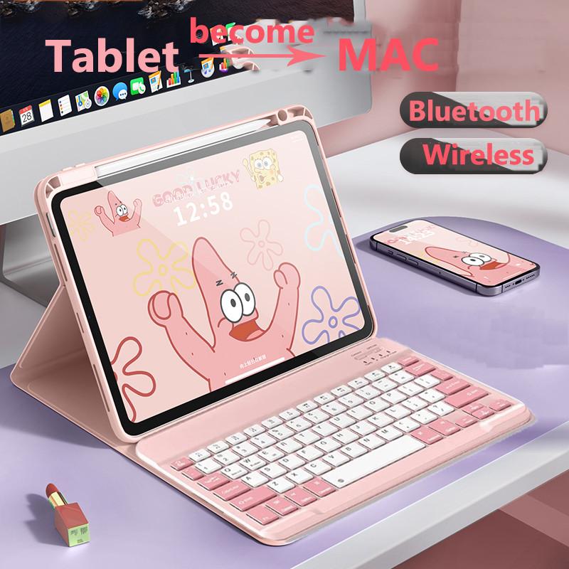 ASH for IPad Pro 11 10th 10.9 10.2 9th 8th 7 Pro 13 Inch Air5 4 Air3 2 1 9.7 6th 5th Wireless Bluetooth Keyboard Case