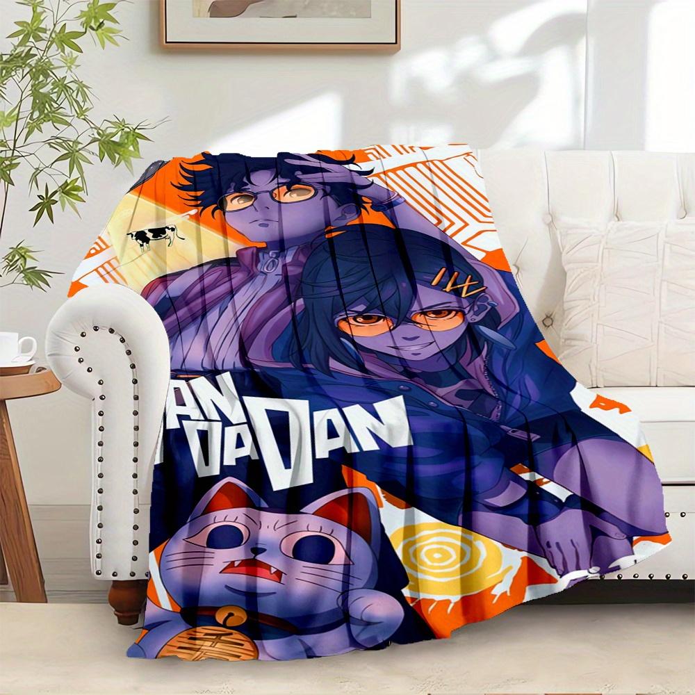 1pc Dandan,Alien,CatDigital Print Fleece Blanket - Contemporary Style, Suitable for All Seasons, Perfect for Home, Travel, or Camping - Mach