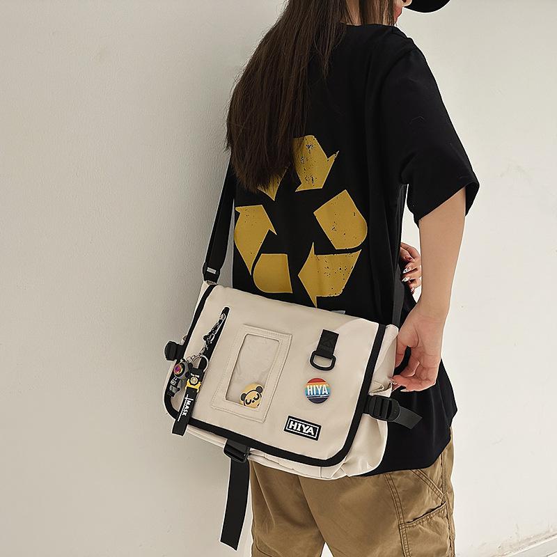 Инструменты локомотив нейтральный значок почтальонская сумка новая модная большая вместительная наплечная сумка-мессенджер белый