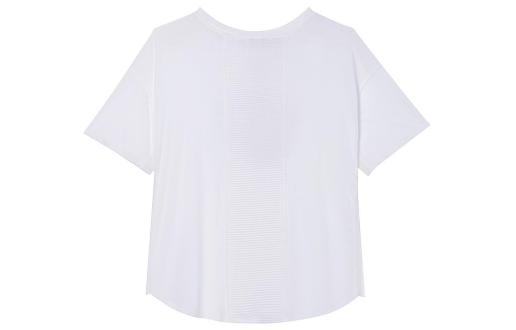 Nike T Shirts Women's White Crew Neck Moderate Straight Fit CU5523-100