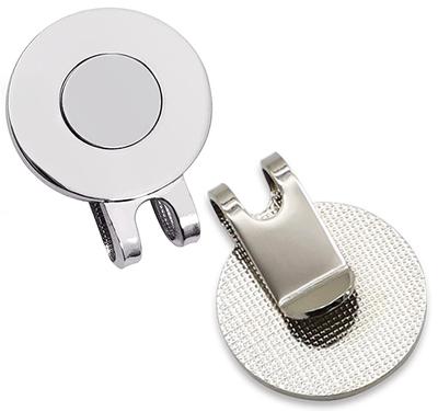 Adhere Golf Marker Golfová klipsna Golfová čepice bez popisovače míčků 2 kusy (Poniklované, 2 kusy)