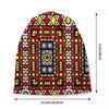 Custom Ankara Beanie Cap Unisex Winter Warm Bonnet Femme Knit Hats Outdoor African Pattern Wax Design Skullies Beanies Hats