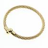European and American Stainless Steel Electroplated Open Bangle - Waterproof Unisex Jewelry