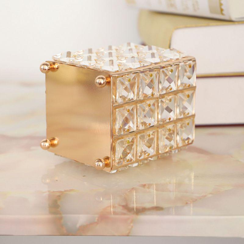 Fashion Ladies Makeup Brush Holder Cosmetic Eyebrow Pencil Storage Box Pencil Vase Desktop Decor