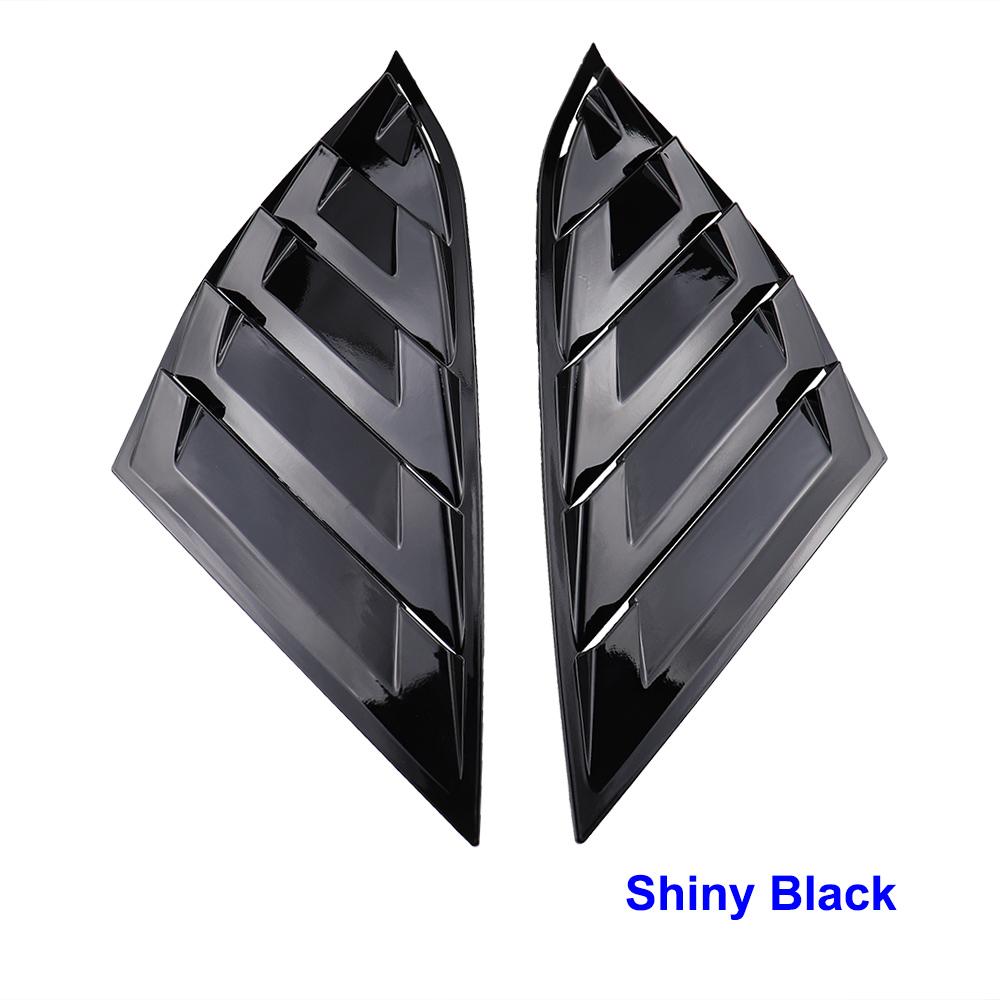 1 Pair Car Rear Quarter Window Louver Spoiler Scoops Panel Air Vent Shutter Blinds Fit For Honda Accord 2018 2019 2020 2021 Shiny Black