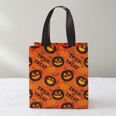 1/2pcsHalloween Gift Bag Pumpkin Tote Bag Party Candy Bag Foldable Non-Woven Shopping Bag Chocolate Snack Storage Bag