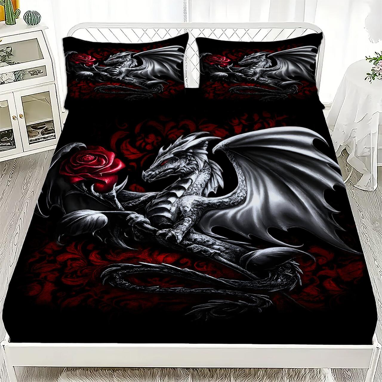 

1pc Magic World Dragon 3D Fitted Sheets Boys Girls Twin Queen Size Bed Kids Adult Fashion Home With No Pillowcases 90x200cmx25