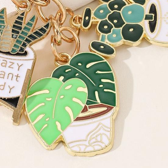 Keychain Botanical Design Cactus Pendant Key Chain Bag Key Keyring Small Decorative Plant Accessory Plant Enthusiast Gift